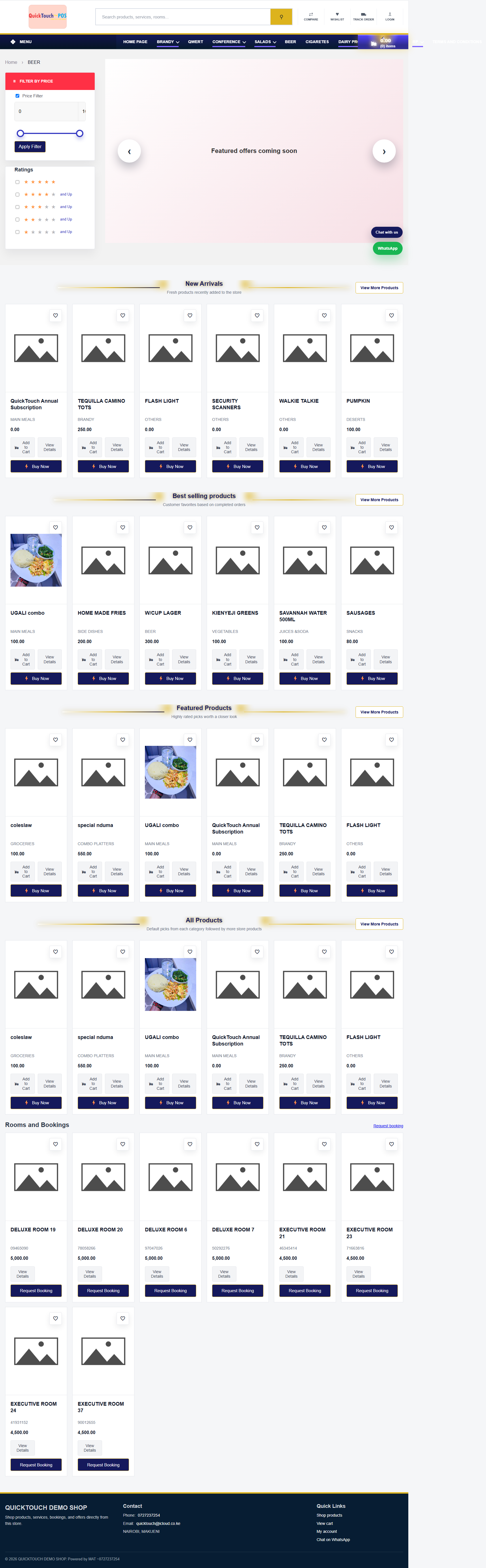 Boutique ecommerce storefront